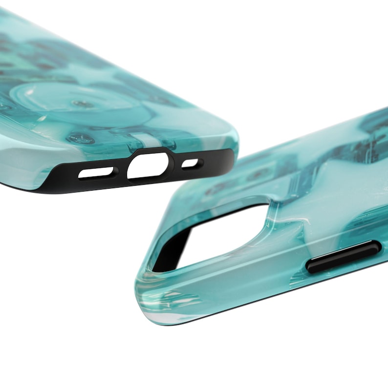 Glacier Turquoise Star Phone Case - Y2K Kawaii Frutiger Resin Print iPhone Samsung Cover