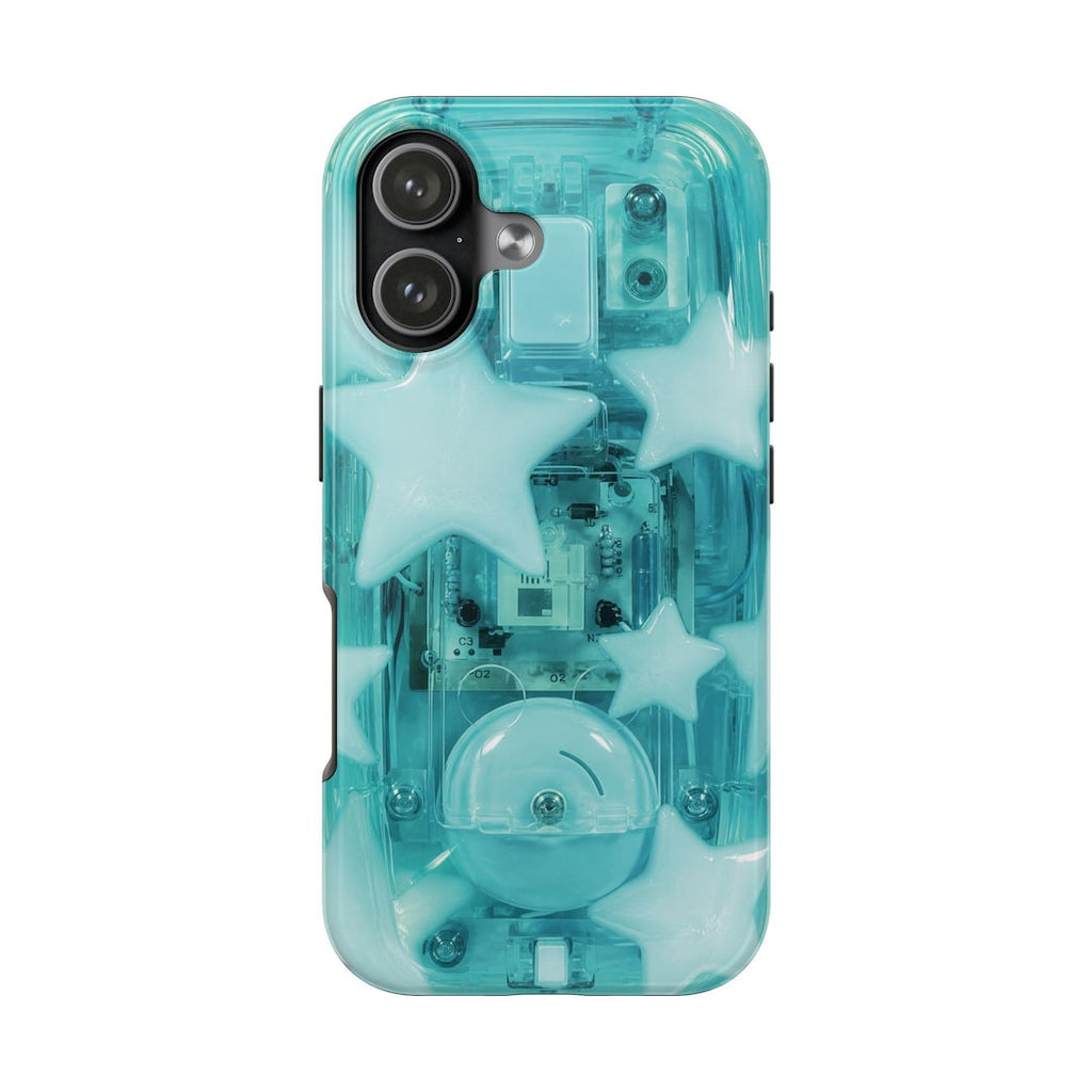 Glacier Turquoise Star Phone Case - Y2K Kawaii Frutiger Resin Print iPhone Samsung Cover